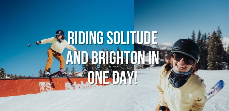 riding two different ski resorts in utah on the same day! Solitude and brighton ski day vlog