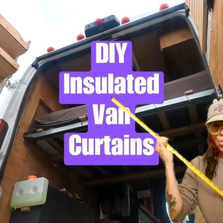 DIY insulated van curtains - removable, machine- washable, repurposed